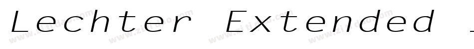Lechter Extended Italic字体转换